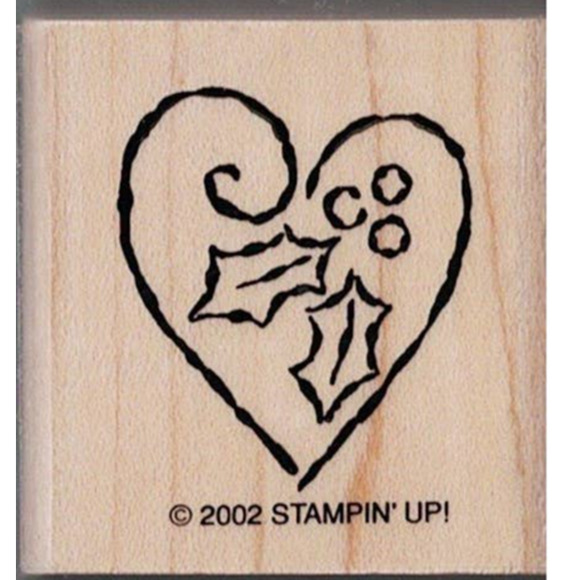 2002 Stampin' Up! Lot of 4 Hardwood Backed Pink Rubber Stamps - Picture 4 of 7